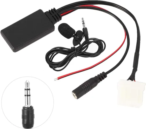 Miniatura 6 de KIMISS Adaptador de coche Bluetooth 5.0 con micrófono, para Mazda 2 3 5 6 RX8, cable de entrada auxiliar para llamadas manos libres y transmisión