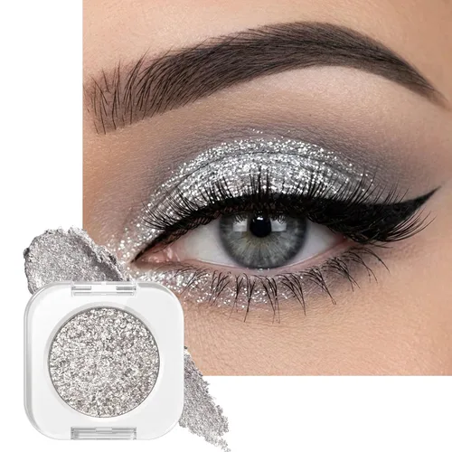 Miniatura 21 de Erinde Paleta de sombra de ojos blanca mate, sombra de ojos en polvo prensado blanco, ultra mezclable, color pigmentado, larga duración, base de 201