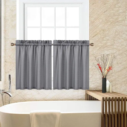 Miniatura 29 de CAROMIO - Cortina para cocina, cortina texturizada, cortinas para ventana de baño, varios tamaños