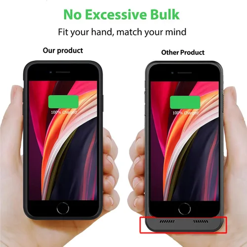 Miniatura 5 de Funda de batería para iPhone 8/7/6S/6/SE 2020/SE 3, 10000mAh Funda protectora de carga portátil recargable compatible con iPhone 8/7/6S/6/SE 2020/SE