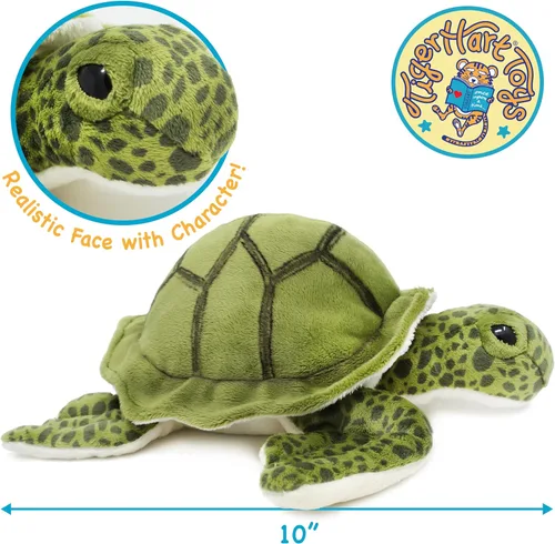 Miniatura 3 de TigerHart Turquesa La Tortuga Mar Verde - Peluche de 10 pulgadas