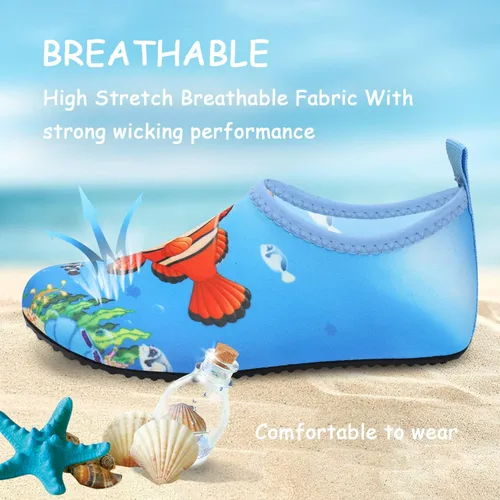 Miniatura 2 de ANLUKE Zapatos de agua para niños y niñas, calcetines acuáticos descalzos, de secado rápido, para playa, natación, deportes al aire libre, zapatos