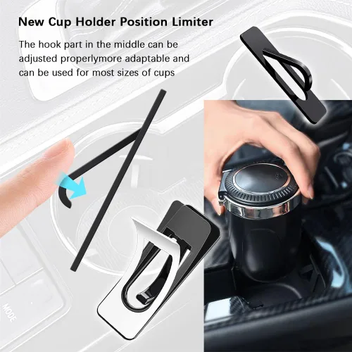 Miniatura 5 de 3 portavasos de automóvil, limitador de posición, insertos de portavasos para automóvil, almohadillas antivibraciones, accesorios interiores