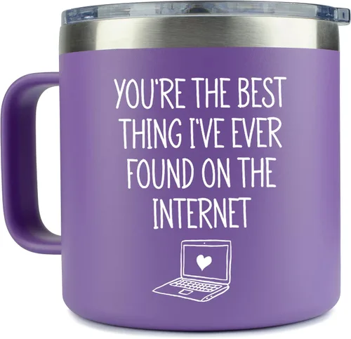 Miniatura 9 de KLUBI Regalos para él Novio - Taza de café "My Girlfriend Is Hotter Than My Coffee" 20oz Regalos de cumpleaños bonitos para novio, taza de café