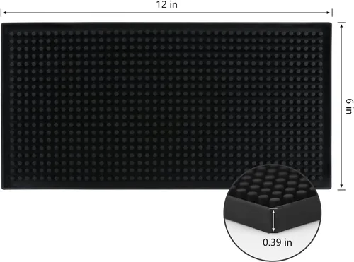 Miniatura 2 de XieNie Tapete de bar de 6 x 12 pulgadas, pequeño, negro, tapete de café para bar en casa, tapete de servicio de bar para coctelería, cocina