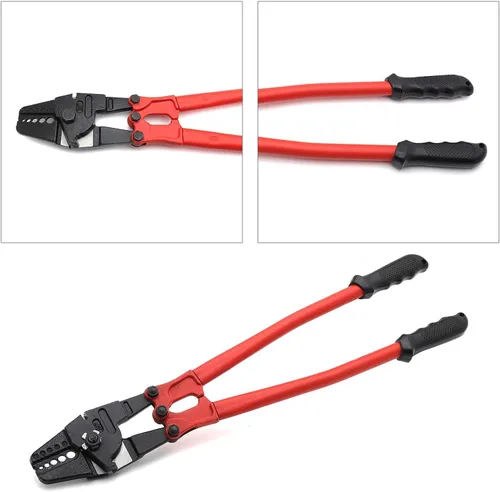 Miniatura 7 de Herramienta de prensado de cuerda de alambre 24" Hand Swager Crimper Compatible con mangas de aluminio de cobre de 1/16"- 3/16