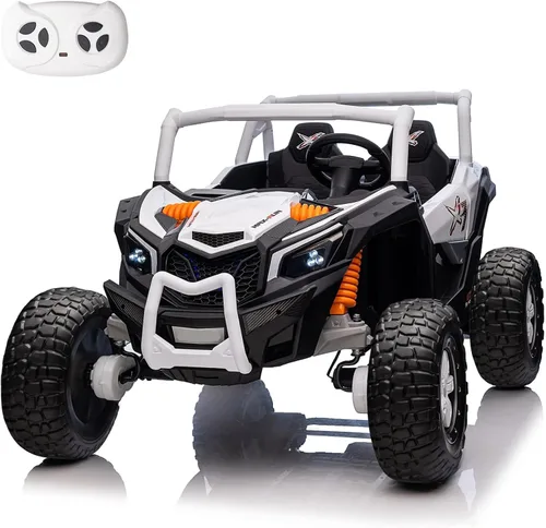 Miniatura 7 de XXXL - Vehículo eléctrico UTV de 24 V y 2 plazas para niños, vehículo eléctrico con batería UTV con control remoto con motores de 4 x 100 W