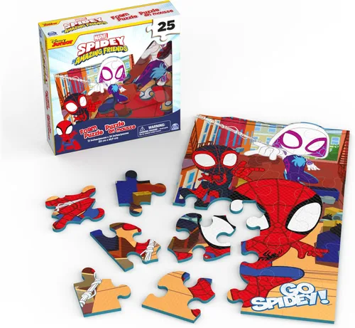 Miniatura 3 de Spin Master Games, Marvel Spidey and His Amazing Friends - Rompecabezas de espuma esponjosa, 25 piezas, juguetes de Spiderman, para edades de 4 años