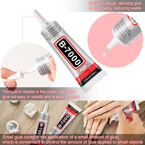 Miniatura 2 de B7000 - Pegamento transparente adhesivo para cuentas de joyería B-7000 para joyería, diamantes de imitación, bricolaje, reparación de teléfonos