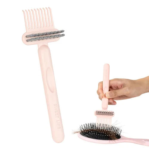 Miniatura 14 de RHOS Herramienta limpiadora de cepillos de pelo 2 en 1, limpiador de peine para eliminar el vello y el polvo, ideal para el hogar, uso en el salón