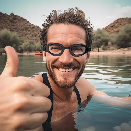 Miniatura 2 de Gafas de natación W2 para adultos, hombres y mujeres, protección UV antivaho sin fugas