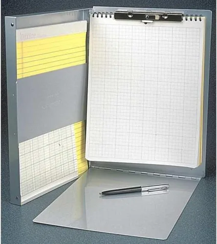 Miniatura 6 de Saunders Portaformularios Snapak de aluminio reciclado, tamaño de notas, Aluminio, gris