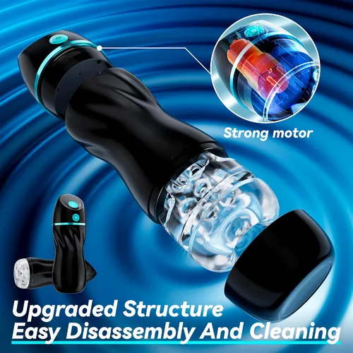 Miniatura 8 de EINSEO Masturbador masculino de succión, coño de bolsillo AI con 7 modos de juguetes para adultos Hands-free suction male stroker with 7 modes, 3D