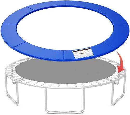 Almohadilla de repuesto para trampolín, cubierta de resorte de seguridad, sin agujeros para poste, ajuste universal para marcos de 10 pies, 12 pies
