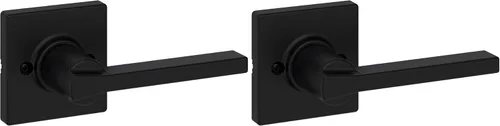 Miniatura 15 de Kwikset Casey - Manija de puerta de paso interior, palanca para puertas de armario y pasillo, manija reversible sin bloqueo, negro mate