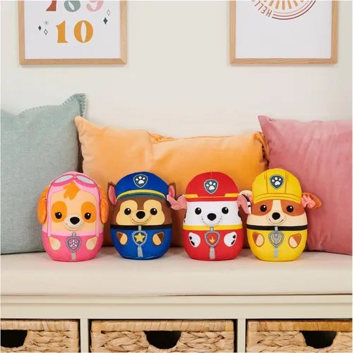 Miniatura 5 de Almohada de peluche Paw Patrol Marshall Squish, juguete oficial del exitoso dibujo animado, animal de peluche blando y apretable para niños de 1 año