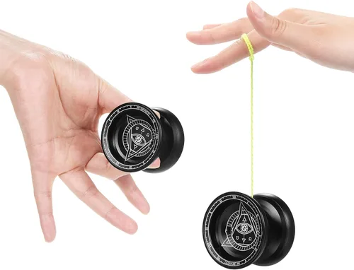 Miniatura 7 de Lixada Yoyo profesional de aluminio competitivo Yoyo Ball Yo Yo regalo con 5 cuerdas de repuesto y guante, ideal para principiantes y para trucos