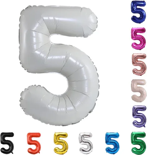 Miniatura 60 de YPSelected Globo grande de 32 pulgadas de helio con números 0-9 de papel de aluminio azul para cumpleaños, bodas y fiestas (Azul, 3)