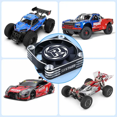 Miniatura 7 de Surpass Hobby - Ventilador de refrigeración de motor RC de 1.575 pulgadas, ventilador de refrigeración ESC de 16000 RPM para 1/8 1/8 de camión RC