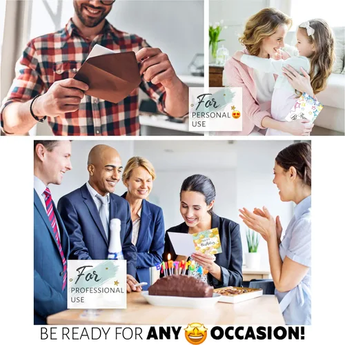 Miniatura 8 de Tarjetas de cumpleaños de oficina para empleados y compañeros de trabajo 5 x 7 – Surtido de tarjetas de feliz cumpleaños, tarjetas de cumpleaños a