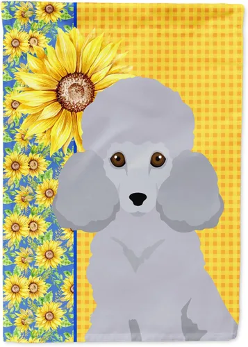 Miniatura 383 de Caroline's Treasures WDK5331CHF - Bandera de verano con diseño de girasoles rojos y blancos, manga grande, para porche, para colgar en la pared