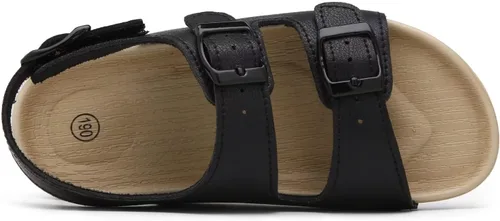 Miniatura 7 de Sandalias ajustables de doble hebilla para niñas y niños, zapatos de verano ligeros con velcro para niños pequeños y grandes