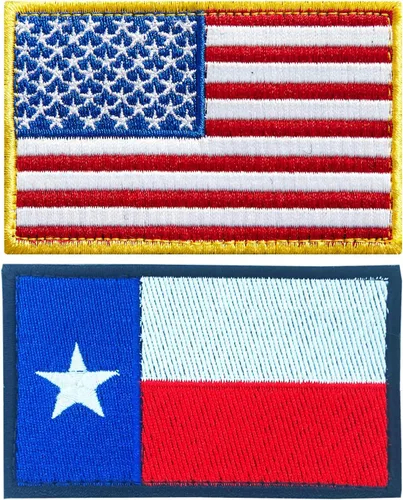 Miniatura 38 de stidsds Paquete de 2 parches de bandera estadounidense de Chicago de Estados Unidos, parches bordados, banderas de Estados Unidos, parche táctico