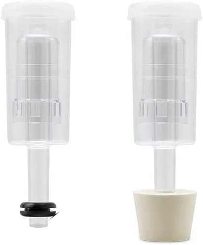 Miniatura 7 de Fermentaholics Airlock - Paquete de 4 esclusas para elaboración de cerveza y fermentación, uso con tapón de goma perforado, tapa con ojales