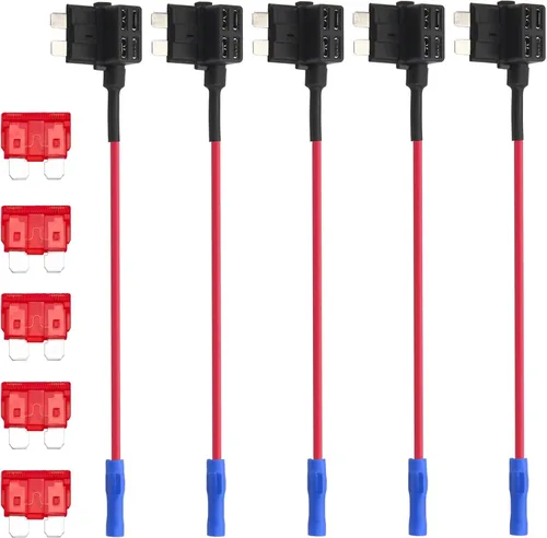 Miniatura 5 de ZOOKOTO Paquete de 5 fusibles adaptador de grifo de 12 V con fusible de cuchilla ATO ATC estándar de 15 A para coches, camiones, barcos
