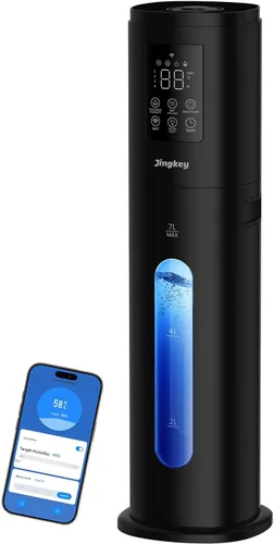 Humidificadores inteligentes para dormitorio, habitación grande con humidificadores de 7L/1.85 galones, 4 niveles de niebla, aplicación inteligente