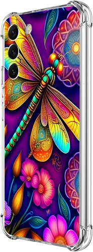 Miniatura 41 de Funda para Galaxy S23, diseño de mariposas azules, rosas, protección contra caídas, a prueba de golpes, de cuerpo completo, resistente a