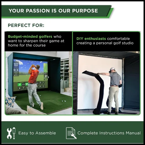 Miniatura 4 de The Indoor Golf Shop DIY Golf Simulator Enclosure - Easy-Setup Golf Simulators for Home - Includes SIGPRO Premium Impact Golf Screen, Enclosure