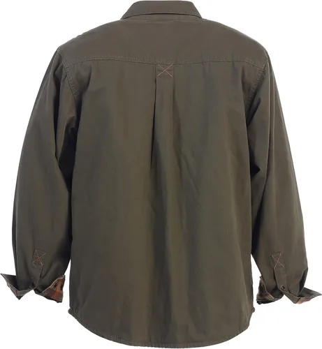 Miniatura 4 de Gioberti - Chaqueta tipo camisa para hombre de sarga con forro de franela 100 de algodón cepillado y suave