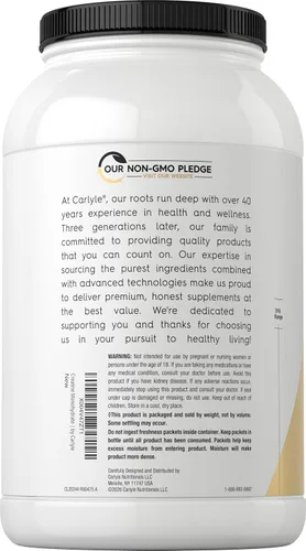 Miniatura 3 de Carlyle Monohidrato de creatina en polvo de 5000 mg 200 porciones Sin sabor 2.2 libras Suplemento de creatina micronizada Vegano, sin OMG
