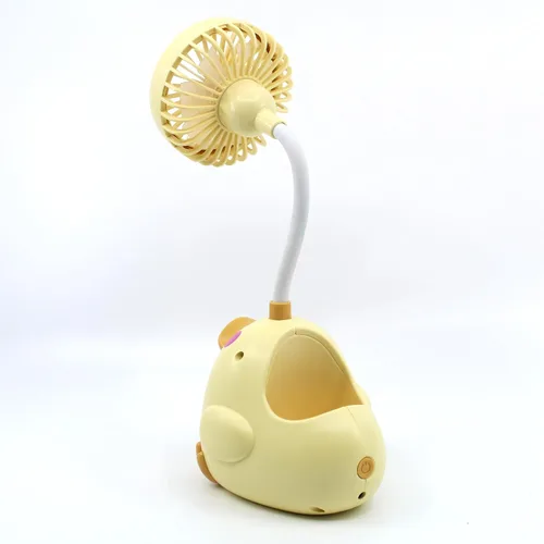 Miniatura 4 de Bonito ventilador de escritorio de pato amarillo con soporte para bolígrafo, ventilador de animales, decoración de pato para oficina, accesorios