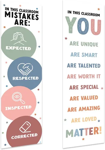 Miniatura 16 de Andaz Press Cartel grande de 13 x 48 pulgadas para aula con texto en inglés «Kindness Growth Mindset» para profesores, tablón de anuncios, Carteles