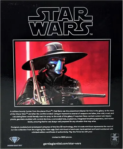 Miniatura 7 de Diamond Select Toys Star Wars: The Clone Wars: Cad Bane Busto escala 1:6, multicolor, 6 pulgadas, APR222241