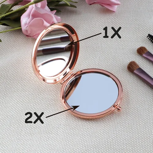 Miniatura 5 de Regalos para niñas de 15 años para cumpleaños, espejo compacto de viaje de oro rosa, ideas de regalo de cumpleaños 15 para adolescentes, niñas