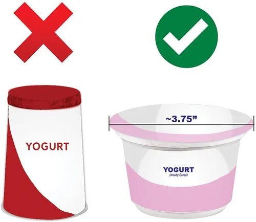 Miniatura 6 de Storage Theory Organizador de yogur para refrigerador, capacidad para 4 tazas de yogur griego de boca ancha, organizador de almacenamiento de yogur