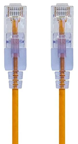 Miniatura 61 de Monoprice Cat6A - Cable de conexión Ethernet de 6 pulgadas, negro, UTP, 30 AWG, 10G, cable de cobre puro desnudo, sin enganche, RJ45, serie SlimRun