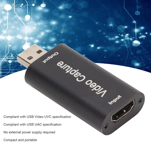 Miniatura 2 de VBESTLIFE Tarjeta de captura de video 4K, dispositivo de captura de video USB, tarjeta de captura de juegos de tarjeta Cam Link, adaptador