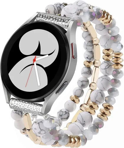 Miniatura 11 de VISOOM Pulsera bohemia con cuentas compatible con Samsung Galaxy Watch 7/6/5/4 1.57/1.73 pulgadas / Active 2 Watch 4 Classic 1.654 pulgadas