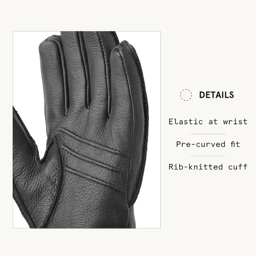 Miniatura 3 de Hestra mens Mens Leather Work Gloves Deerskin Primaloft Rib Winter Glove