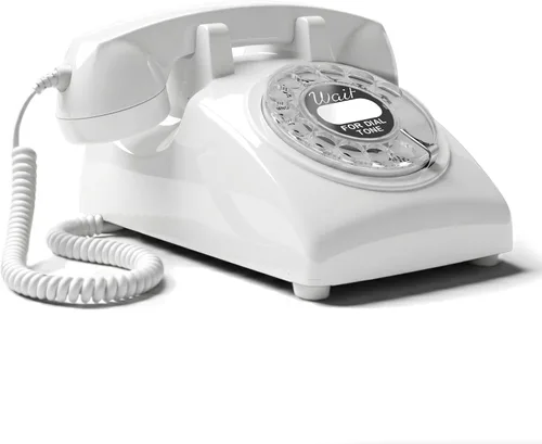 Miniatura 14 de Opis 60s Cable: Teléfono rotativo/Teléfono vintage/Teléfono retro/Teléfono antiguo/Teléfono fijo retro/Teléfono vintage/Teléfono analógico