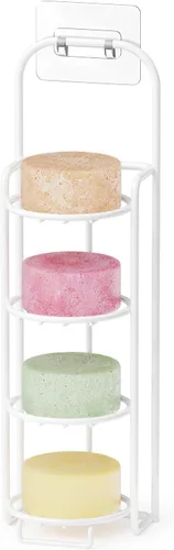 Miniatura 11 de SpaceAid Soporte de barra de champú de 2 niveles para ducha, soporte de barra de jabón autodrenante para pared de baño y fregadero de cocina