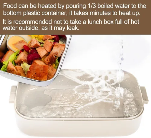 Miniatura 9 de Caja Bento de acero inoxidable para adultos y niños, lonchera japonesa a prueba de fugas, recipientes divididos para alimentos y comidas, juego