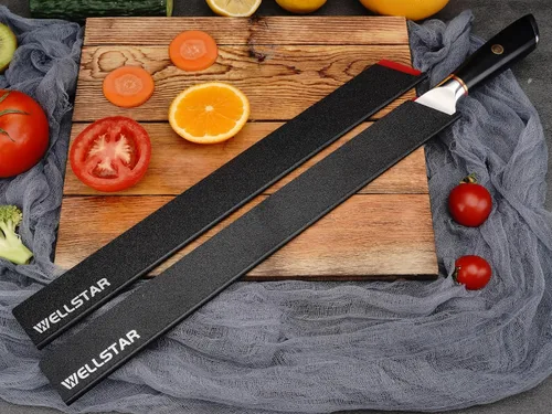 Miniatura 6 de WELLSTAR Juego de protectores de borde de cuchillo, 2 fundas universales de hoja de 14 pulgadas, sin BPA, fundas protectoras de hoja larga de ABS
