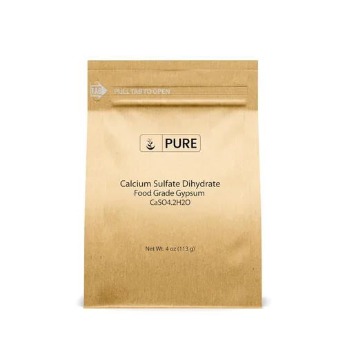 Ingredientes Originales Puros Sulfato de calcio (4 oz) para hornear, tratamiento de agua y jardinería