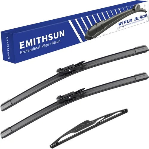 Miniatura 19 de EMITHSUN® Juego de limpiaparabrisas de repuesto para Jeep Wrangler 2007-2017, que cumplen con la calidad OEM, juego de limpiaparabrisas delanteros