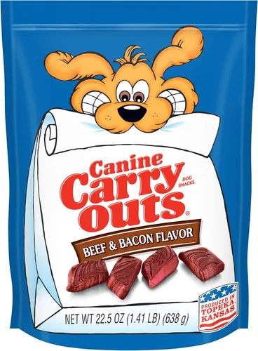 Miniatura 6 de Canine Carry Outs Golosinas para perros, sabor a carne, 22.5 onzas (paquete de 4)